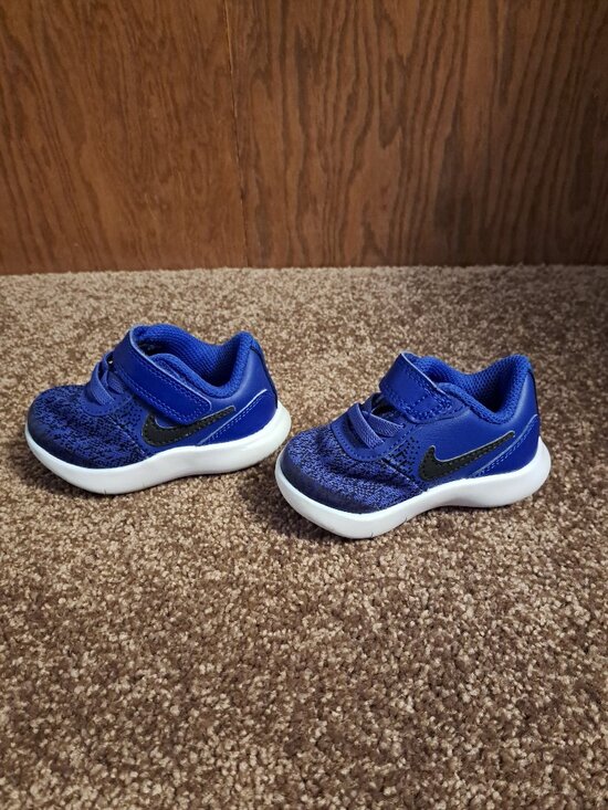 Nike Infant Flex Contact Blue/Black/White 917935-402 Sneakers - Picture 5 of 8